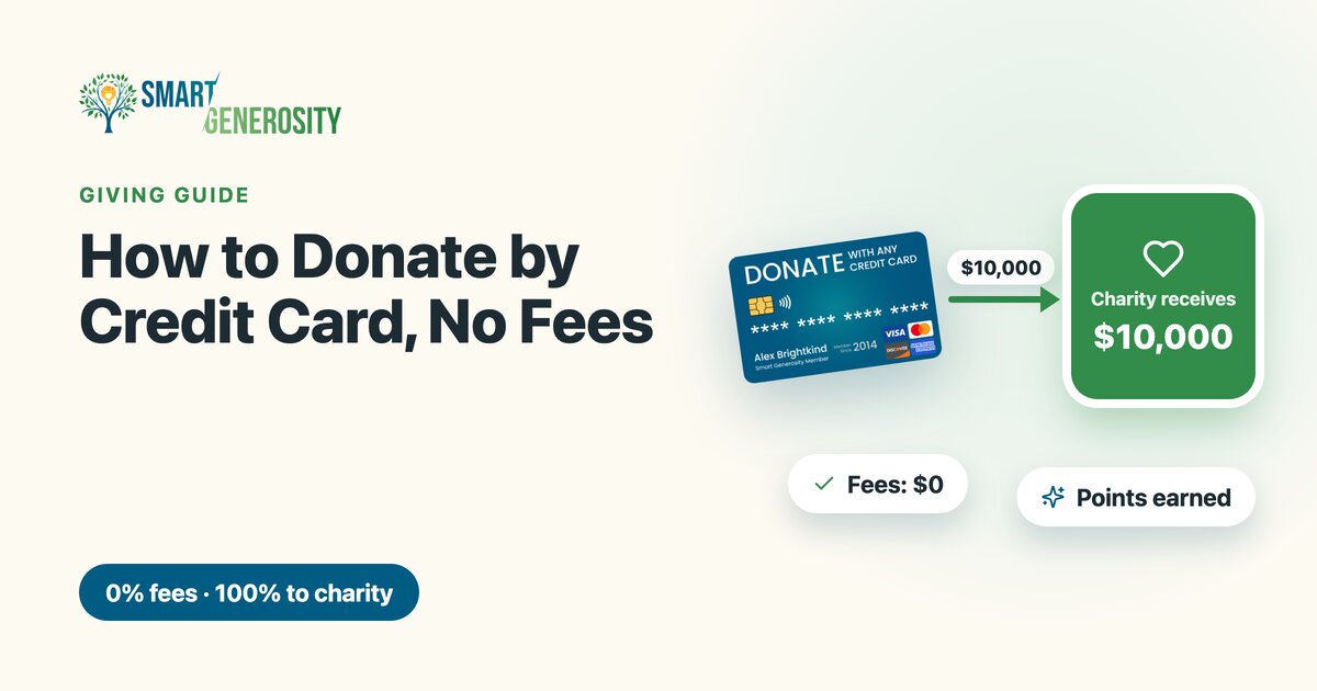 How to Donate to Charity With a Credit Card, No Fees